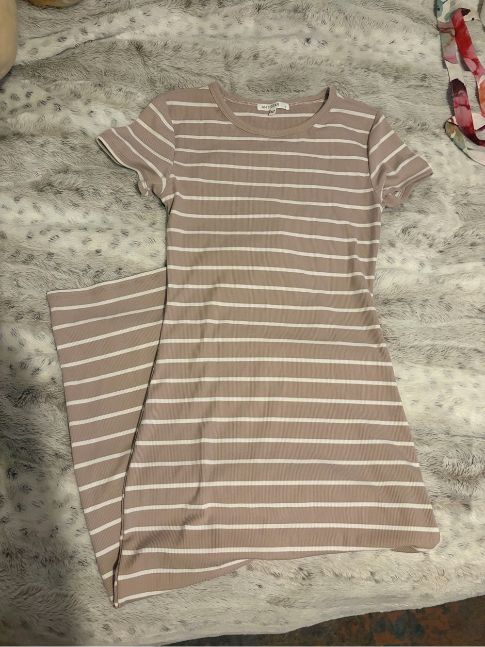 Striped bodycon maxi dress